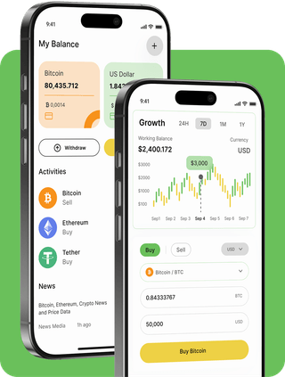 BTC Vaultrend trading platform with live market data